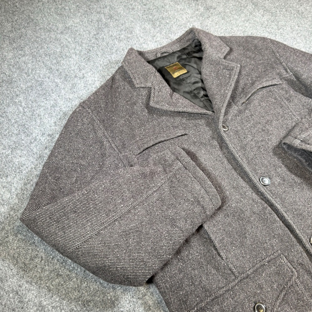 Luciano Barbera Jacket Men's 54 Half Lined Angora Wool Field Safari Made Italy